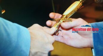 Gaeta, benedizione dello spadino per un cadetto al santuario di S.Nilo