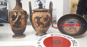 Gaeta, la Polizia recupera reperti archeologici di cultura greca risalente al 500 a.C..
