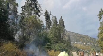 Monte San Biagio, pineta in fiamme