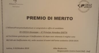Gaeta, premio di merito alla Principe Amedeo