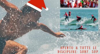 Babbo Natale sfida le onde e arriva a San Felice Circeo
