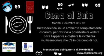 Cenare al buio per celebrare la Giornata Internazionale della Disabilità