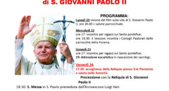 Fondi, ostensione della reliquia di San Giovanni Paolo II