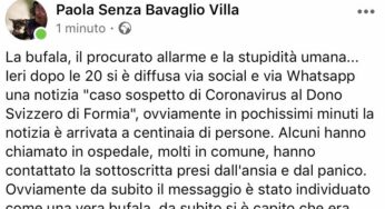 Formia, nessun caso sospetto di Coronavirus. Il sindaco: “Procurato allarme e stupidità”