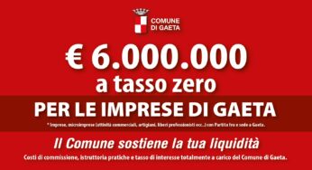Gaeta, 6milioni di € per sostenere la liquidità delle imprese