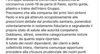 Coronavirus, titolare di Orizzonte positivo. Chiusura prudenziale per i punti vendita