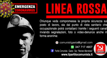 Emergenza coronavirus: “linea rossa” del pc in soccorso dei lavoratori