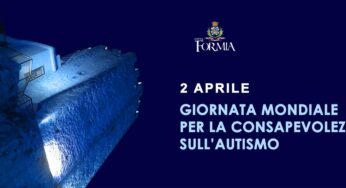 Formia, la Torre di Castellone si illumina di blu per la ‘Giornata mondiale dell’autismo’