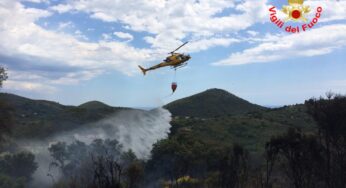 Itri, a fuoco 6 ettari di macchia mediterranea e sughereta