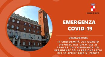 Coronavirus, fase 2 a Gaeta. Gli orari per le attività di vendita al dettaglio