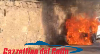 Itri, auto in fiamme sull’Appia