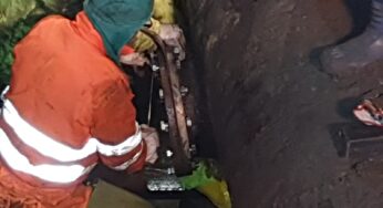 Lavori di riparazione su condotta adduttrice proveniente da Sardellane a servizio di oltre 120.000 cittadini della Pianura Pontina. Recuperati circa 100 litri al secondo