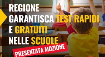 Covid, M5S Lazio: “Regione garantisca test rapidi e gratuiti nelle scuole”