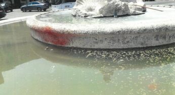 Terracina, danneggiata fontana Piazza della Repubblica durante i festeggiamenti per la Nazionale