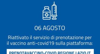 Vaccino, ripartito il sistema di prenotazione