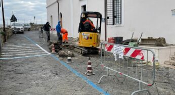 Gaeta, iniziati stamattina i lavori di messa in sicurezza del tratto stradale in Via Pio IX