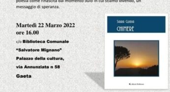 Gaeta, presentazione del libro Chimere di Sara Guida