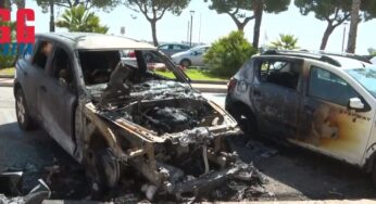 Gaeta, auto in fiamme sul lungomare