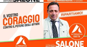 Elezioni comunali Gaeta: Antonio Salone candidato sindaco dell’Alternativa (VIDEO)