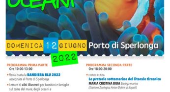 Il porto di Sperlonga festeggia la Giornata Mondiale degli Oceani e la Bandiera Blu 2022