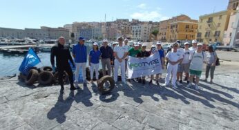 Gaeta: raccolti 1000 kg di PFU-Pneumatici Fuori Uso in mare e a terra grazie a Marevivo ed EcoTyre