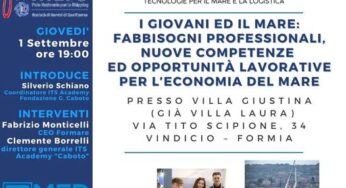 A Formia il seminario “I Giovani e il Mare: Fabbisogni professionali, nuove competenze e opportunità lavorative per l’Economia del Mare”