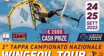 Il GWA Wing Foil Qualifying series 2022 sbarca a Formia, in occasione del 4° festival Wind for Fun