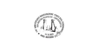 A Minturno disponibile l’annullo dedicato del 190° anniversario dell’inaugurazione del Ponte Real Ferdinando