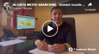 Gaeta, allerta meteo arancione. Domani scuole chiuse