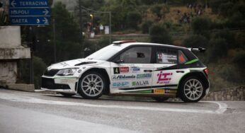 AL 14° RALLY RONDE DI SPERLONGA VITTORIA PER BERGANTINO/TARQUINIO (SKODA)