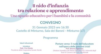 Minturno, convegno “Il nido d’infanzia tra relazione e apprendimento”