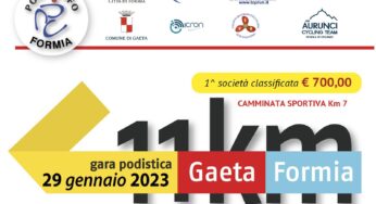 Domenica 29 gennaio torna la gara podistica Gaeta-Formia