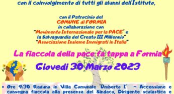 Formia, fiaccola della Pace in marcia con gli alunni dell’IC Alighieri