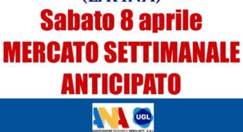 Il mercato domenicale anticipato dal giorno di Pasqua a sabato 8 aprile