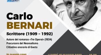 Carlo Bernari, una targa in memoria del precursore del Neorealismo e cittadino onorario di Gaeta