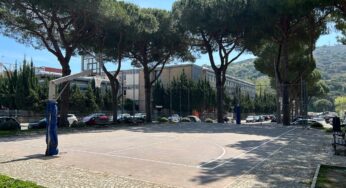 Gaeta, torna a vivere il playground di basket della pineta di Piazza Trieste
