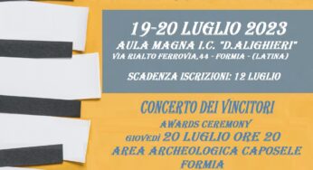 Mercoledì 19 e giovedì 20 luglio approda il “Formia International Piano Competition”