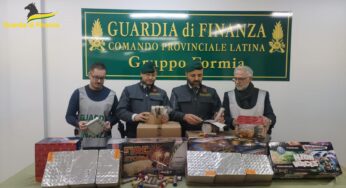 La GdF sequestra circa 41 kg di articoli pirotecnici pericolosi
