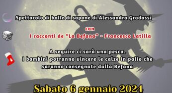 Sabato 6 gennaio in Piazza De Gasperi “Arriva la befana”