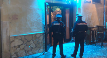 Formia, controlli dei Carabinieri alla movida: 12 esercizi commerciali controllati