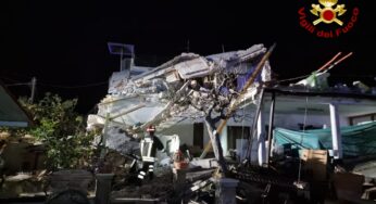 Terracina, esplosione e crollo di un’abitazione
