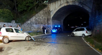 Itri, scontro tra due auto sull’appia: quattro feriti