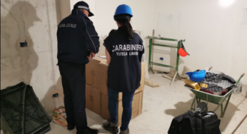 Gaeta, lavoratori in nero in un cantiere edile: scattano denunce e sanzioni