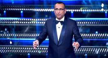 Sanremo 2025, cachet di Carlo Conti rivelato in diretta: sfugge per sbaglio alla co-conduttrice