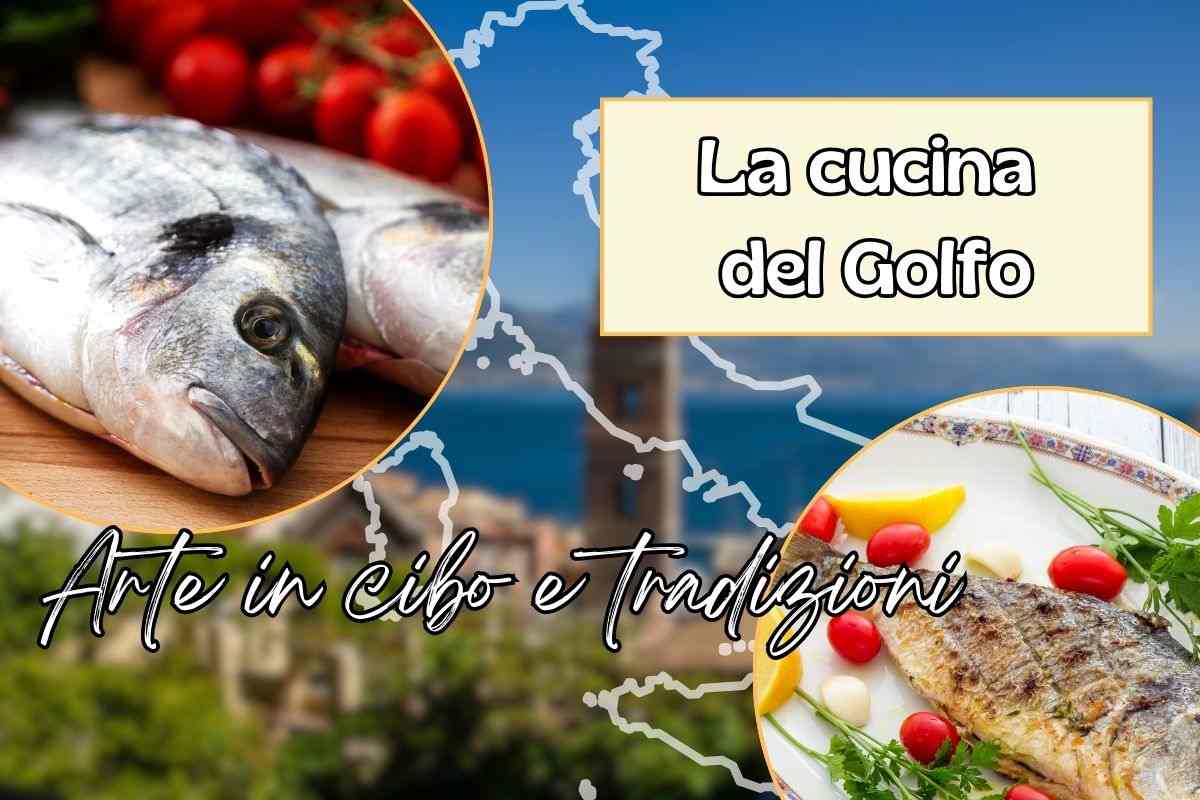 orata fresca e poi cucinata sullo sfondo di gaeta