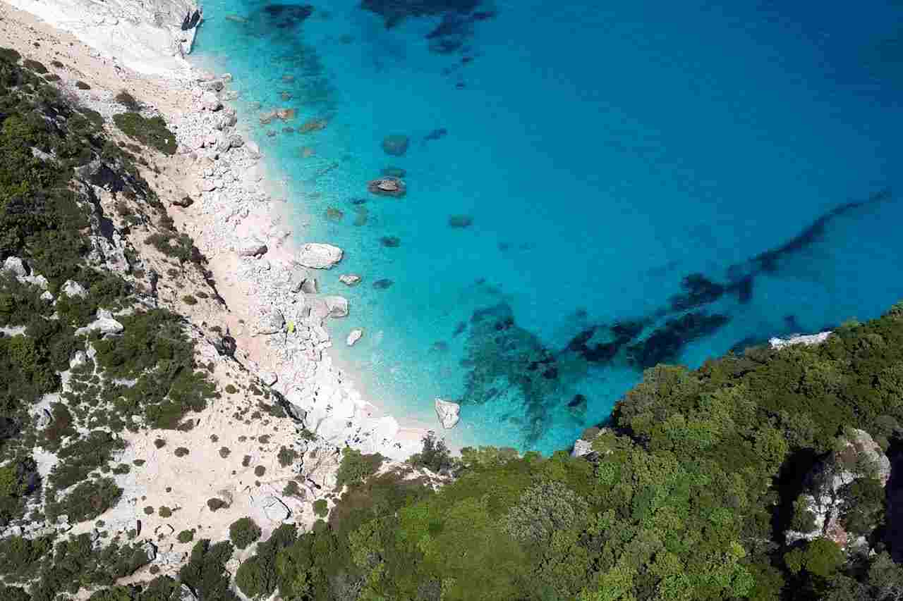 spiaggia dall'alto